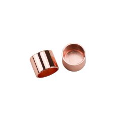 Premium Seilendkappe m. flachem Kopf - rosé gold 10 mm