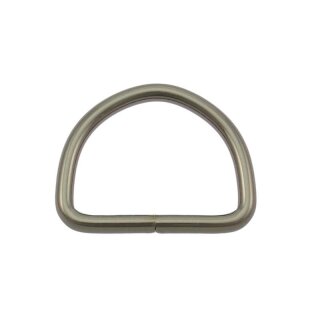 Stahl Halbrundring, D-Ring gun black