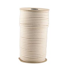fein geflochtenes Baumwoll Seil 8 mm cremig-weiss (100 m)