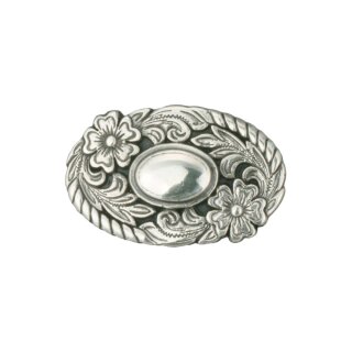 3D Floral Concho oval