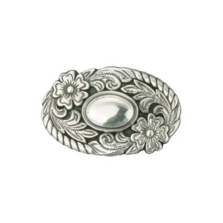 3D Floral Concho Oval