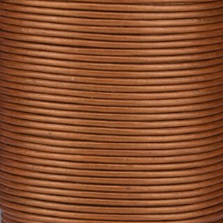Premium Metallic Rundleder copper