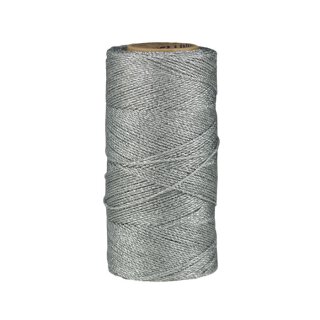 Linhasita Gewachstes Polyester Cord (PE-4), 1 mm, Farbe: PRATA