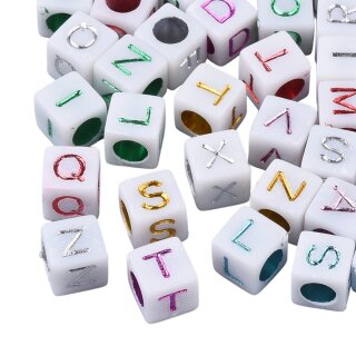 Letterbeads metallic / bunt ca. 3200stk.