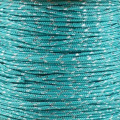 Paracord Typ 2 turquoise & silver metal x