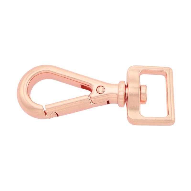 Schnappkarabiner m. geradem Wirbel 70 x 20 mm ros&eacute;...