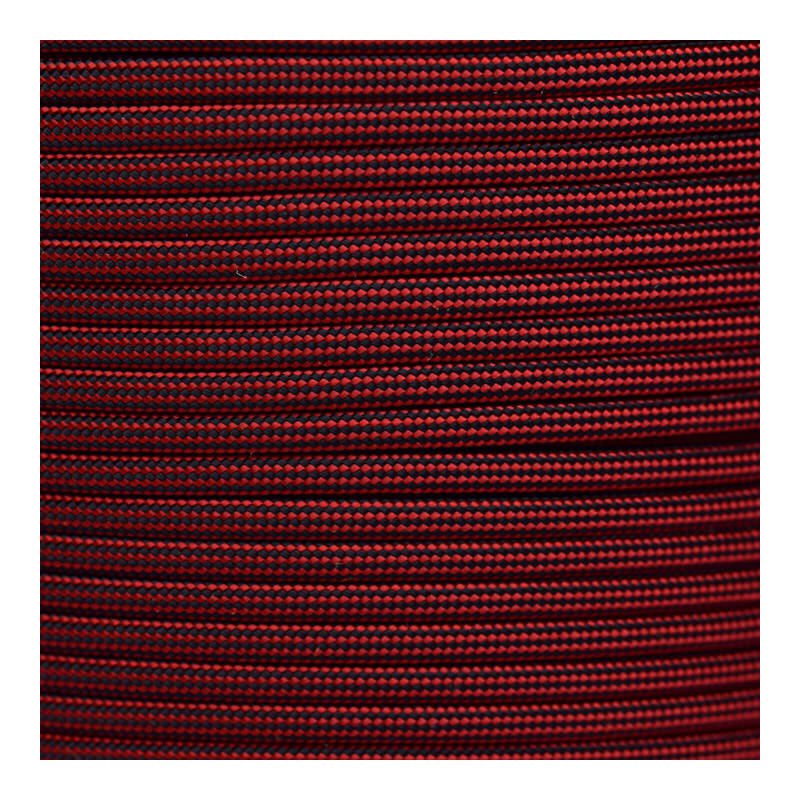 Paracord Typ 3 imperial red / black stripe