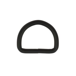 Stahl Halbrundring, D-Ring schwarz
