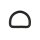 Stahl Halbrundring, D-Ring schwarz