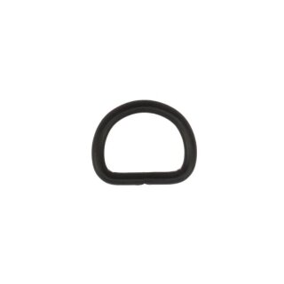 Stahl Halbrundring, D-Ring schwarz 16 mm