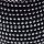 Kunst-Wildlederband mit silber Cabochons 3 x 2mm schwarz, Rolle à ca.18.5m