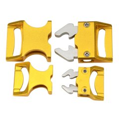 Eloxierte Aluminium Steckschnallen - goldgelb 20 mm