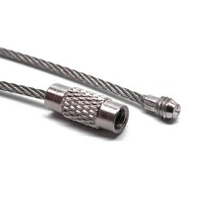 Edelstahl Drahtseil - Schl&uuml;sselringe  1,6 x 165mm &Oslash;52mm