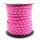 Kunst-Wildlederband mit silber Cabochons 4.5 x 2mm pink, Rolle à ca.18.5m