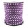 Kunst-Wildlederband mit silber Cabochons 4.5 x 2mm violet, Rolle à ca.18.5m