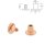 Premium Buchschrauben, klein, rosé gold Füllhöhe 4 mm S