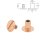 Premium Buchschrauben, klein, rosé gold Füllhöhe 6 mm M