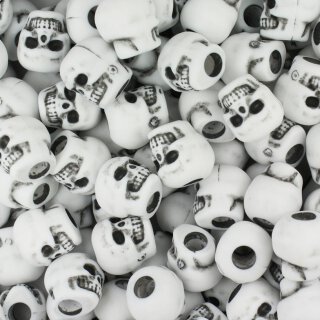 10er Set - Zombie Skulls white