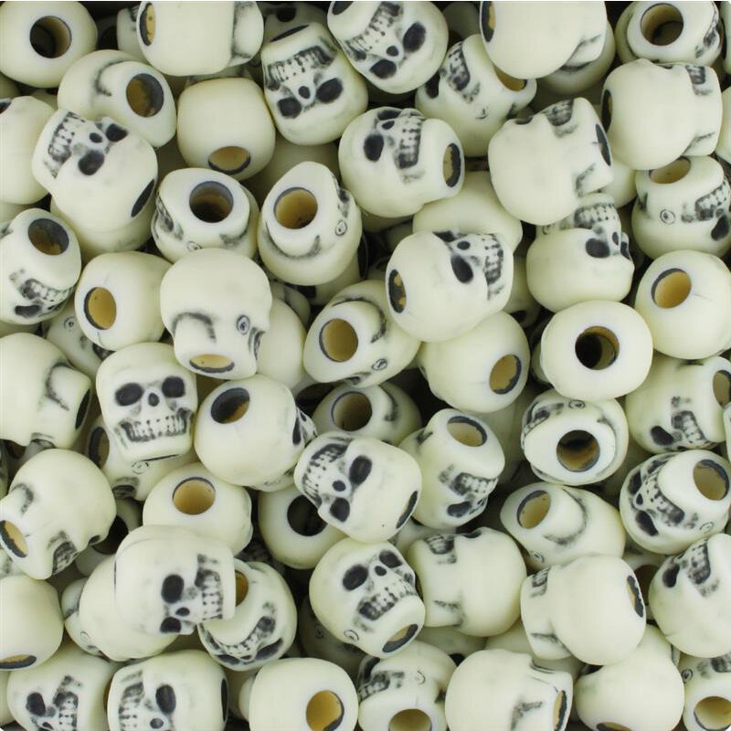 10er Set - Zombie Skulls ivory