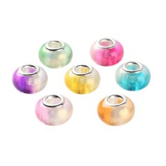 Zwei Ton Harzperlen Großloch 14x9 mm – 100...