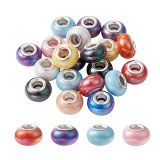 Großlochperlen Rondell Assortiert – 20 Stk....