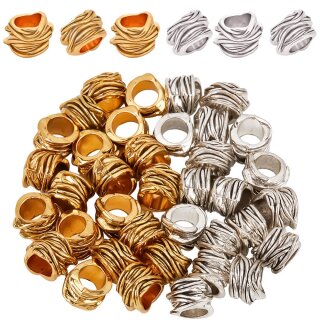 Tibetische Großlochperlen 11x15 mm – 40 Stück DIY Schmuck & Hund