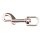 Bolzenkarabiner m. rundem Wirbel 80 x 15 mm champagner