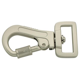 Leinenkarabiner mit Bajonettverschluss vernickelt