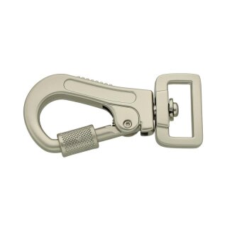 Leinenkarabiner mit Bajonettverschluss vernickelt 15 mm