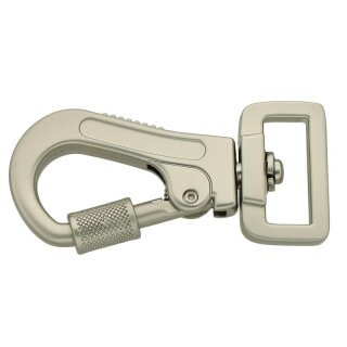 Leinenkarabiner mit Bajonettverschluss vernickelt 20 mm