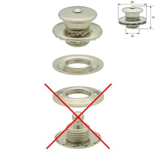 LOXX® Verschluss vernickeltes Messing –...