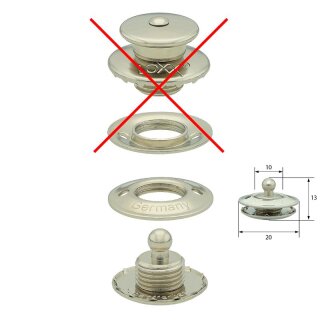 LOXX® Verschluss vernickeltes Messing –...