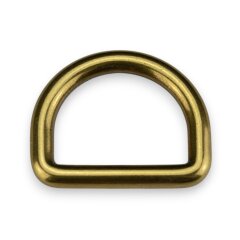 Stahl Halbrundring, D-Ring imperial gold