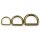 Stahl Halbrundring, D-Ring imperial gold
