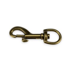 Bolzenkarabiner m. rundem Wirbel 65 x 15 mm imperial gold
