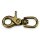 Scherenkarabiner m. rundem Wirbel 63 x 14 mm imperial gold