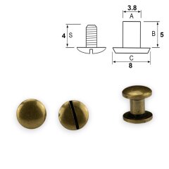 Premium Buchschrauben imperial gold