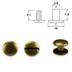 Premium Buchschrauben imperial gold