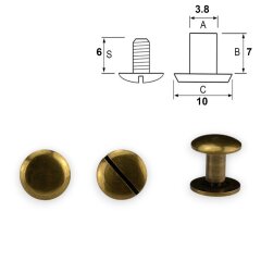 Premium Buchschrauben imperial gold