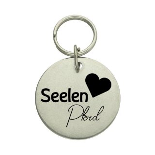 Runder Anhänger (Seelen Pferd) Edelstahl (silbern)...