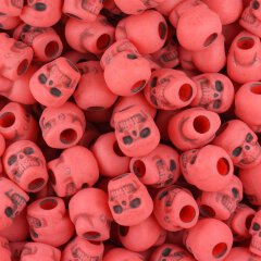 10er Set - Zombie Skulls red