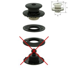 LOXX® Verschluss Messing schwarz – Sicherer...