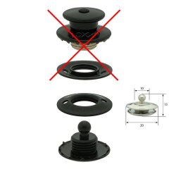 LOXX® Verschluss Messing schwarz – Sicherer...