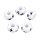 Bunte Acrylperlen mit Pfotenmuster – DIY & Schmuckperlen Set 5 Stk. Perlmutt