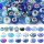 40 Harzperlen Blau – Großlochperlen-Set für DIY Schmuck in 20 Designs