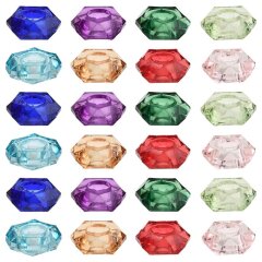 80 bunte facettierte Epoxidharzperlen &ndash; Gro&szlig;lochperlen f&uuml;r DIY Schmuck