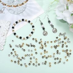 300 tibetische Abstandsperlen &ndash; 3 Farben, bleifrei, ideal f&uuml;r DIY-Schmuck