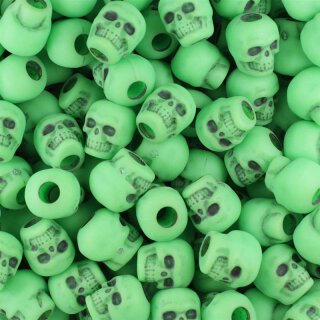 10er Set - Zombie Skulls green