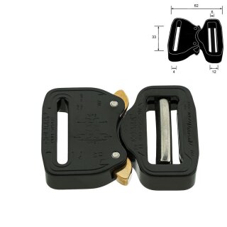 Aluminium-Schnalle COBRA® PRO STYLE mit Schieber 33 mm