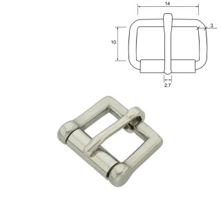 Rollschnalle Edelstahl rostfrei 14 mm